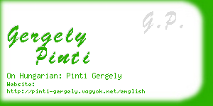 gergely pinti business card
